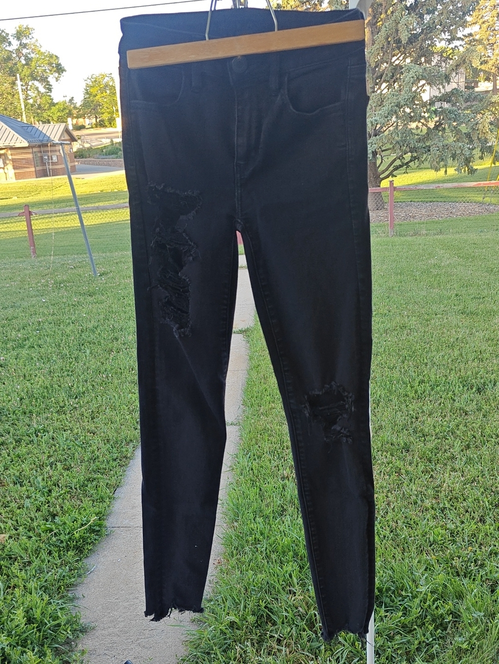 American Eagle Hi Rise Jeggings Black Women’s Jeans Sz00